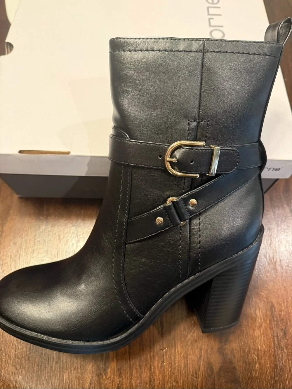 Liz Claiborne LC Olinda Black Ankle Booties Women’s Size 6.5M Memory Foam New IB - Picture 8 of 11